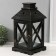 Climber wood, metal for 1 candle "Lantern" Black 18x18x35 cm