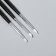 Set of silicone brushes for nail design, 3 pcs, 18 cm, black color