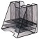 Papers stand, table, 5 departments, mesh, metal, black