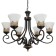 Chandelier 2713/6 E27 40W black and gold 77x77x52-82 cm Bayerlux