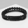 Bracelet unisex "power" balls, black color with ferrous metal, 21.5 cm