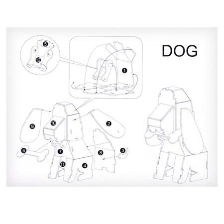 Set for creativity Sector 3d figures "Dog"-5