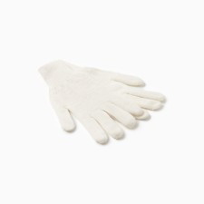 Gloves double, white color, rn 20