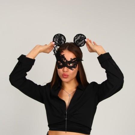 Carnival costume "mood color: black", rims, ears, mask, thermal priece-2