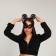 Carnival costume "mood color: black", rims, ears, mask, thermal priece