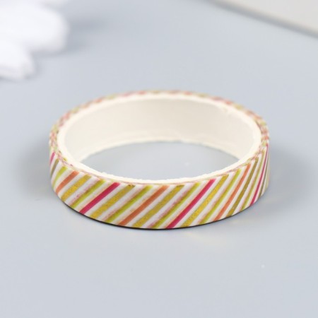 Adhesive tape paper "Food" set 10 pcs width. 0.8 cm dl. 2 m 8.5x4x1 cm-2