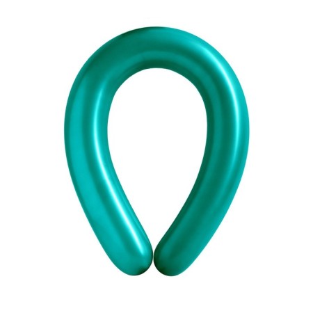 Latex Twisting Ball 350 ", mother -of -pearl, set 10 pcs., Emerald color