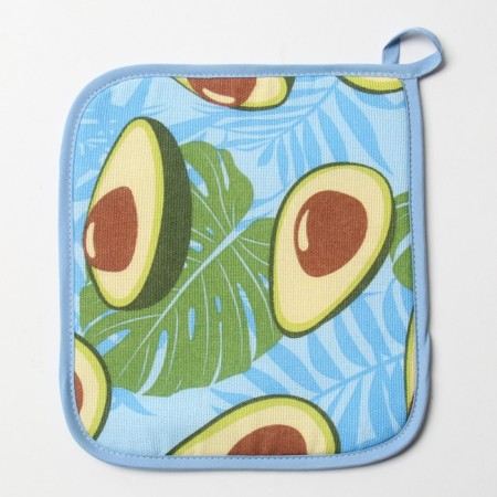 Set of kitchen avocado 224 (mittens+grab), blue, hl, matting-4