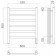 Terminus heated towel rail "Noto" P6, 500x650 mm, chrome