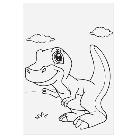 Paper stickers "dinosaurs", with coloring on the back, 11 × 15.5 cm-1