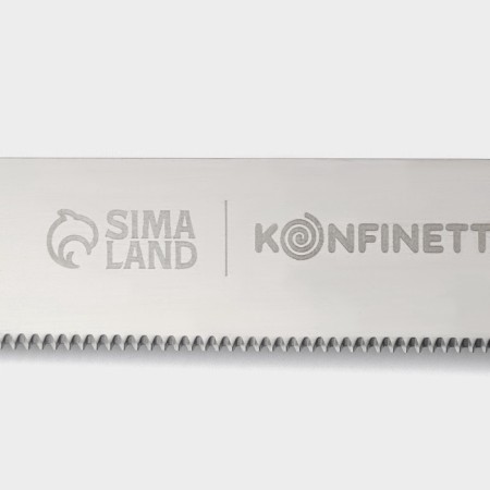 Biscuit knife small teeth Konfinetta, working surface 30 cm, wooden handle-3