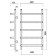 Water heated towel rail Domoterm "Stefano", P5, 5 crossbars, 400 x 500 mm, bronze