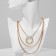 Piece "chain" ring, 3 threads, color gold, 58 cm