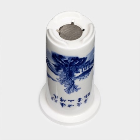 Glass flap for brewing tea "Mountain landscape", 200 ml, 7 × 6 × 10.7 cm, Mix drawing-3