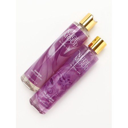 Gift set Ural Lab: shower gel and hair shampoo, 2x250 ml, aroma of iris and lilac-3