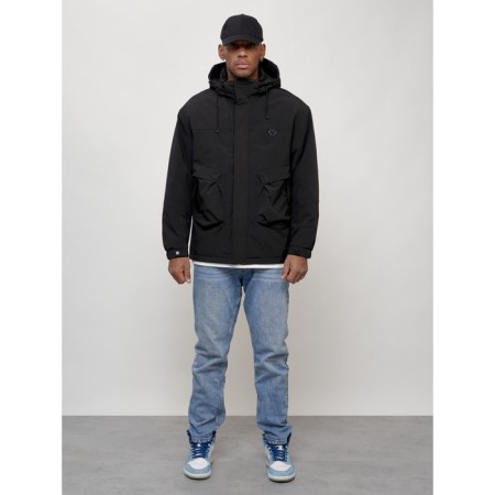 Male spring jacket, size 52, black color-7