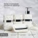 A set of accessories for the bathroom "Westeros", 4 items (soap dish, soap dispenser 390 ml, 2 cups), white color
