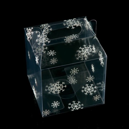 Folding box from PVC 11 x 11 x 11 cm "Festive mood"-4