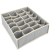 A set of 3 organizers for Kit clothing, in a drawer, color gray