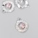 Decor for creativity metal, rhinestones "Pink Dreams" 2x1.5 cm