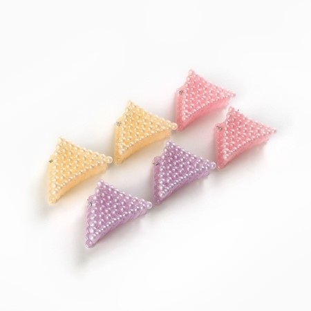 Hair crab hairpin "Myu" set, 6 pieces, 2 x 1.5 cm.-2