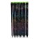 Black pencil with an eraser, hardness of HB, black body with a colored pattern