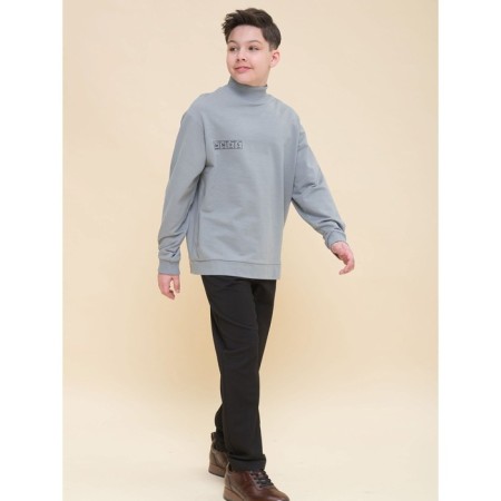 Sweatshirt for boys, height 146 cm, gray color-7