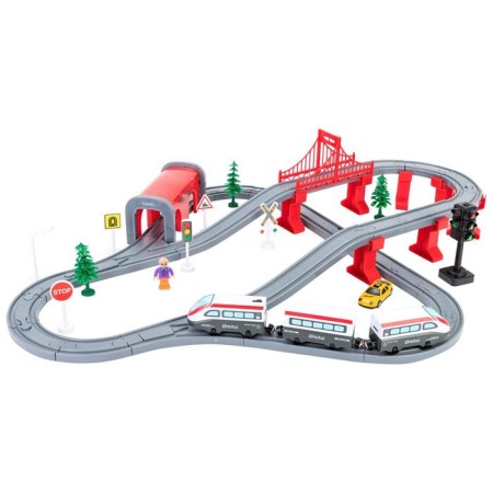 Railway for children "My City", 80 items, on batteries-1