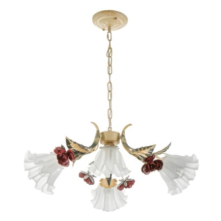 Rosetta chandelier 4he27 40w beige 65x65x28-88cm Bayerlux-3