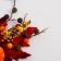 Decor on the stick "Pumpkin with red leaves" 6 × 18 × 30 cm