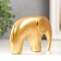 Souvenir Polystone "Golden Elephant" 3.5x13x7.5 cm