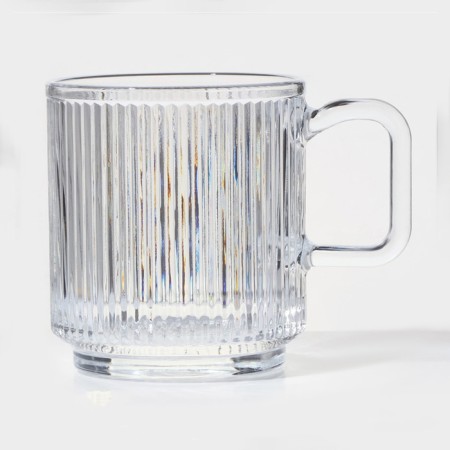 Glass Magistro Glass "Faces", 350 ml, 8.5 × 9.5 cm
