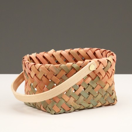 Wicker basket, 16.5 x 13.5 x 8.5/19.5 cm, multi -colored, sequoia-2
