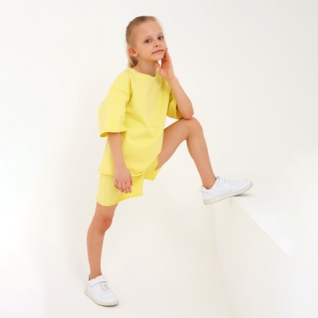 Kids (T -shirt, shorts) minku: casual collection color lemon, height 140-3
