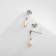Earrings metal xuping beads, silver color