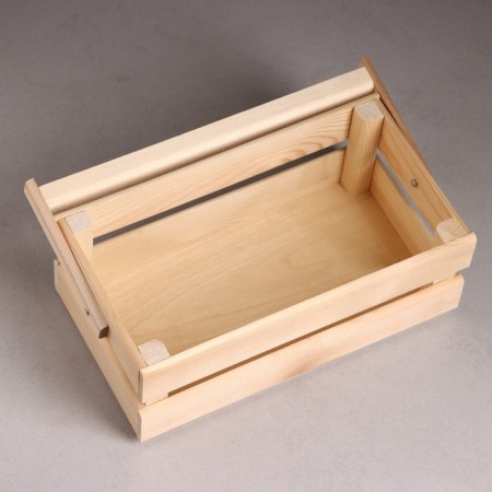 Wooden Kashpo 24.5 × 13.5 × 9 cm "Two Light", two -string, natural give beautifully-2