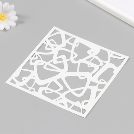 Plastic stencil "Triangles" 15x15 cm-1