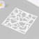 Plastic stencil "Triangles" 15x15 cm