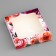 Box a gift team with a window, packaging, "with love", 16 x 16 x 3 cm