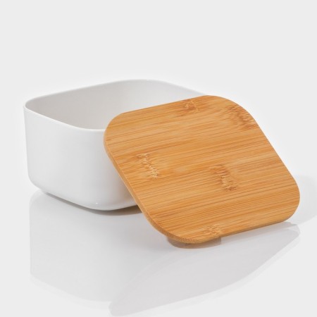 Storage container with lid LADOM "Naturel", 12.5 × 11.5 × 6.5 cm, white color-3