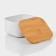Storage container with lid LADOM "Naturel", 12.5 × 11.5 × 6.5 cm, white color