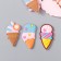 Decor for creativity Rubber "Ice Cream in ROKLE" set of 15 pcs MIX 3.5x2 cm