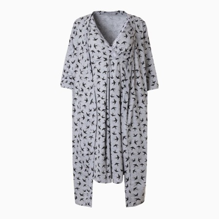 Female set (shirt/robe) for pregnant women, gray color, size 52-4