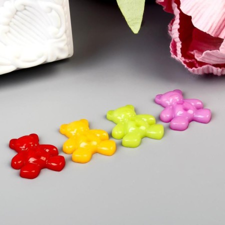 Buttons plastic for creativity 2 punctures "bears" set 36 pcs 1.6x1.9 cm-1