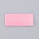 Textile strip "134-140", 5 x 1.1 cm, pink color