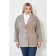 Female jacket, size 56, gray-brown color