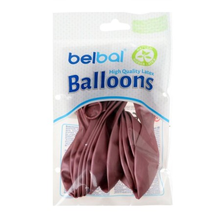 Latex ball 14 ", chrome Glossy, set 12 pcs., Pink color-1