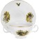 A cup with a saucer for the Bernadotte broth, decor "Hunting plots"