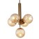 Suspension Felis 5xe27 40W, size 36x36x50-150 cm, bronze color