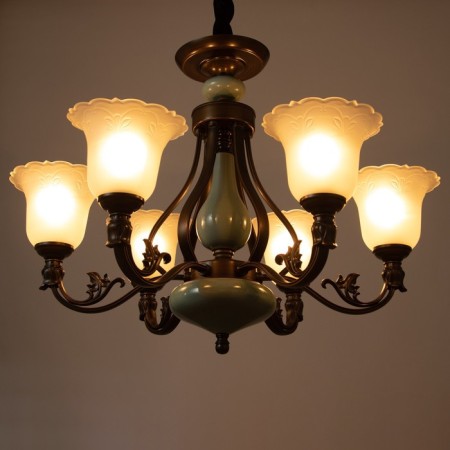 Estheri chandelier 6x40W E27 Coffee-green 75x75x57 cm Bayerlux-3